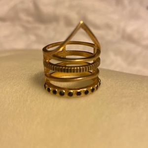 Madewell Ring - Gold and Black detail - Size 8